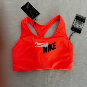 Nike Neon Orange Racerback Sports Bra Tank